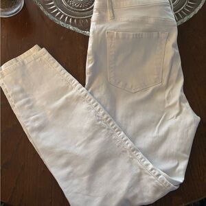 LOFT Women's White Straight Leg Jeans